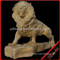 Powerful Stone Lion Carving Sculpture YL-D186